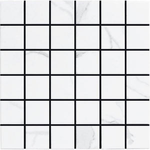 EVERSTONE COTTAGE SQUARE CARRARA MATTE 306X306MM MOSAIC TILE (PER BOX)