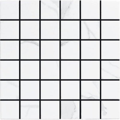 EVERSTONE COTTAGE SQUARE CARRARA MATTE 306X306MM MOSAIC TILE (PER BOX)