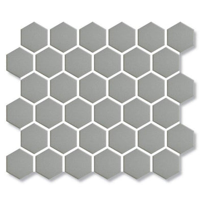 EVERSTONE COTTAGE HEXAGON GREY GLOSSY 325X282MM MOSAIC TILE (PER BOX)