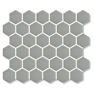 EVERSTONE COTTAGE HEXAGON GREY MATTE 325X282MM MOSAIC TILE (PER BOX)