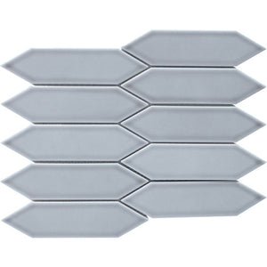 EVERSTONE COTTAGE PICKET SLATE GREY GLOSSY 258X313MM MOSAIC TILE (PER BOX)
