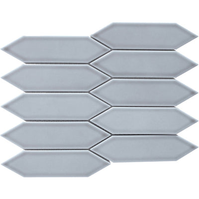 EVERSTONE COTTAGE PICKET SLATE GREY GLOSSY 258X313MM MOSAIC TILE (PER BOX)
