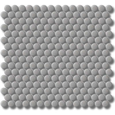 EVERSTONE COTTAGE PENNY ROUND GREY GLOSSY 315X291MM MOSAIC TILE (PER BOX)