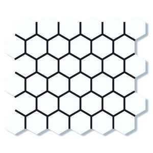 EVERSTONE COTTAGE HEXAGON WHITE MATTE 325X282MM MOSAIC TILE (PER BOX)