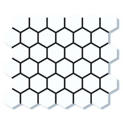 EVERSTONE COTTAGE HEXAGON WHITE MATTE 325X282MM MOSAIC TILE (PER BOX)