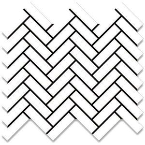 EVERSTONE COTTAGE MINI BRICK WHITE MATTE 316X277MM MOSAIC TILE (PER BOX)