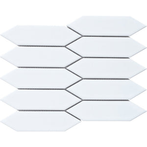EVERSTONE COTTAGE PICKET WHITE MATTE 258X313MM MOSAIC TILE (PER BOX)