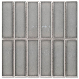 EVERSTONE COTTAGE 3D BRICK GREY GLOSSY 300X300MM MOSAIC TILE (PER BOX)