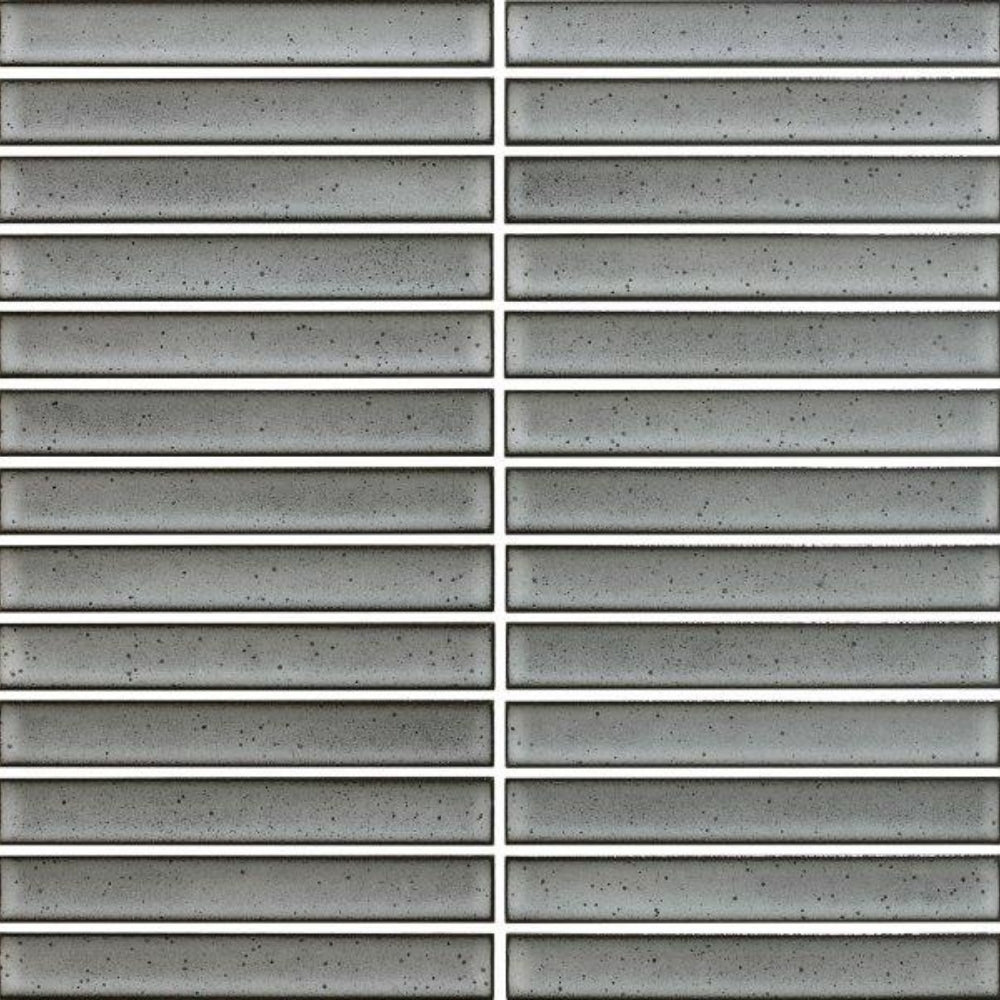 EVERSTONE COTTAGE 3D STRIP GREY GLOSSY 297X297MM MOSAIC TILE (PER BOX)