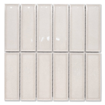 EVERSTONE COTTAGE 3D BRICK IVORY GLOSSY 300X300MM MOSAIC TILE (PER BOX)