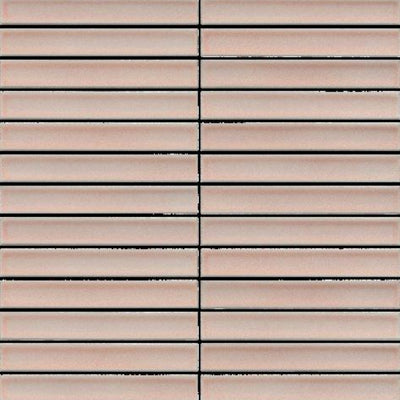 EVERSTONE COTTAGE 3D STRIP SUGAR ROSE GLOSSY 297X297MM MOSAIC TILE (PER BOX)