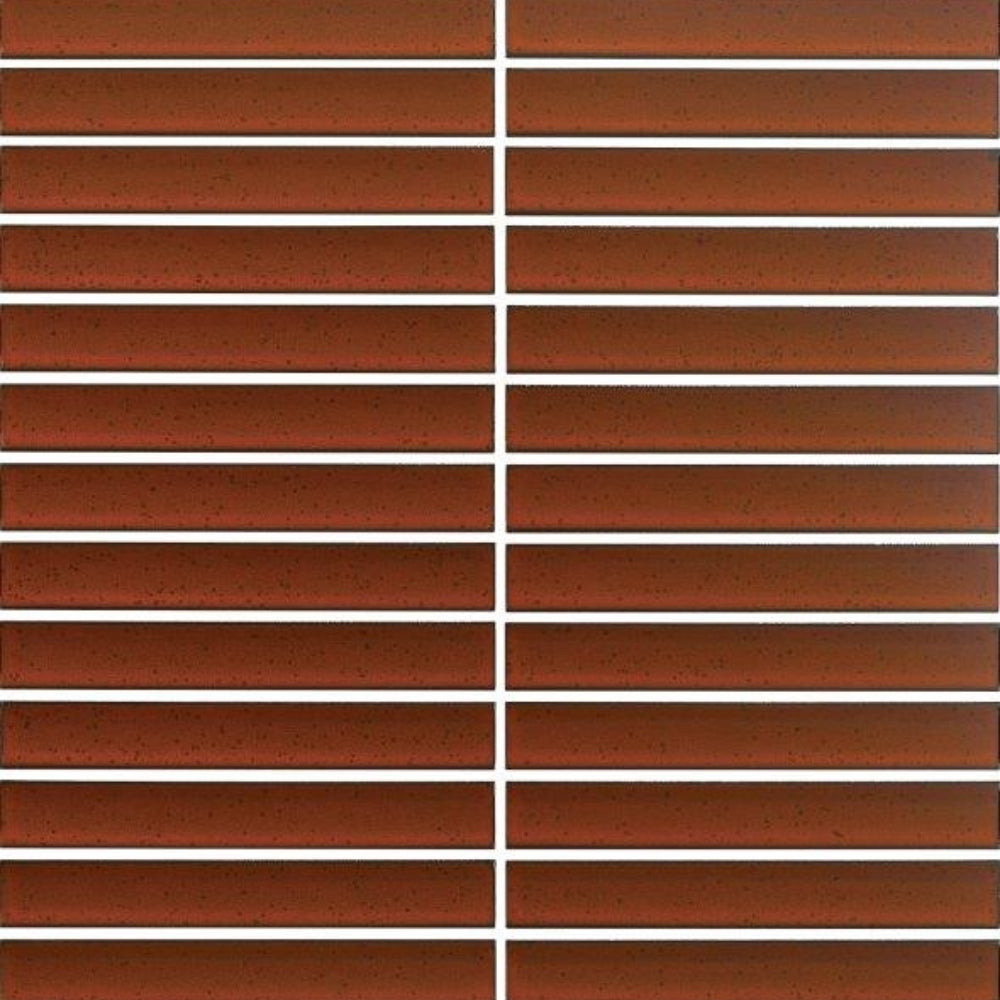 EVERSTONE COTTAGE 3D STRIP TERRACOTTA GLOSSY 297X297MM MOSAIC TILE (PER BOX)