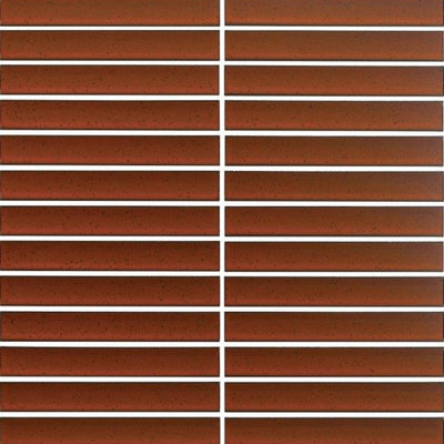 EVERSTONE COTTAGE 3D STRIP TERRACOTTA GLOSSY 297X297MM MOSAIC TILE (PER BOX)
