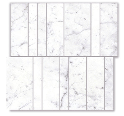 EVERSTONE EUROMARMO CARRARA VENATINO HONED 300X300MM NOVA BRICK MOSAIC TILE (PER BOX)