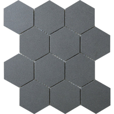 EVERSTONE DURASTONE STEEL GREY MATTE 260X300MM HEXAGON MOSAIC TILE (PER BOX)