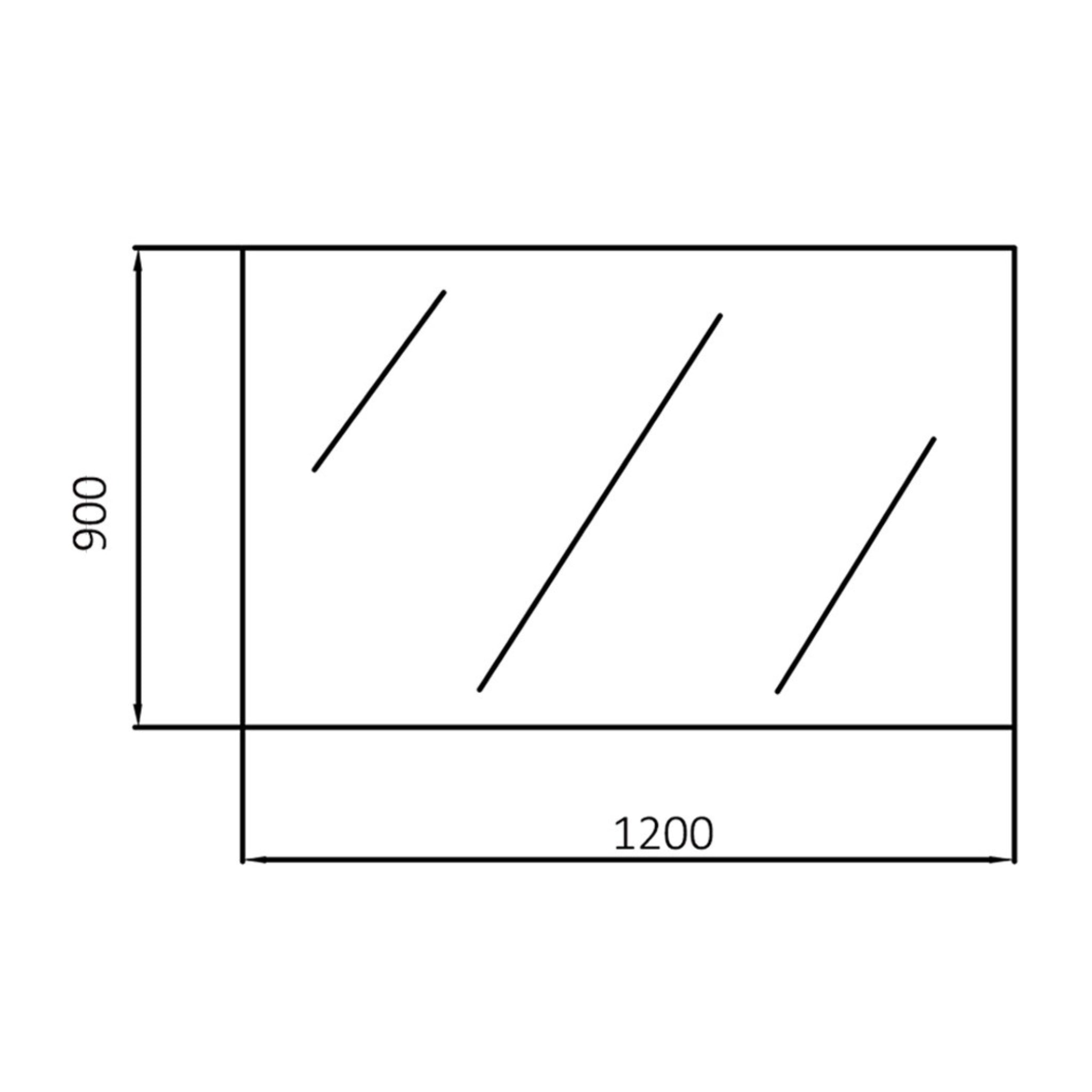 POSEIDON JASPER RECTANGULAR FRAMELESS PENCIL EDGE PLAIN MIRROR 1200X900MM