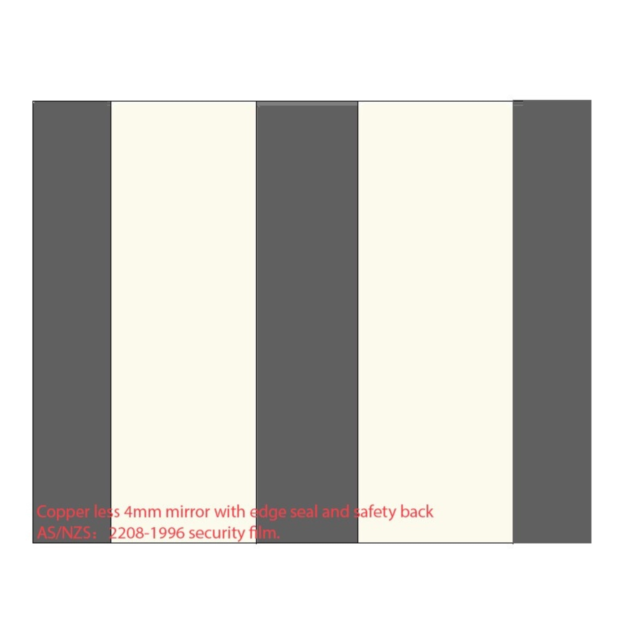 POSEIDON JASPER RECTANGULAR FRAMELESS PENCIL EDGE PLAIN MIRROR 600X750MM