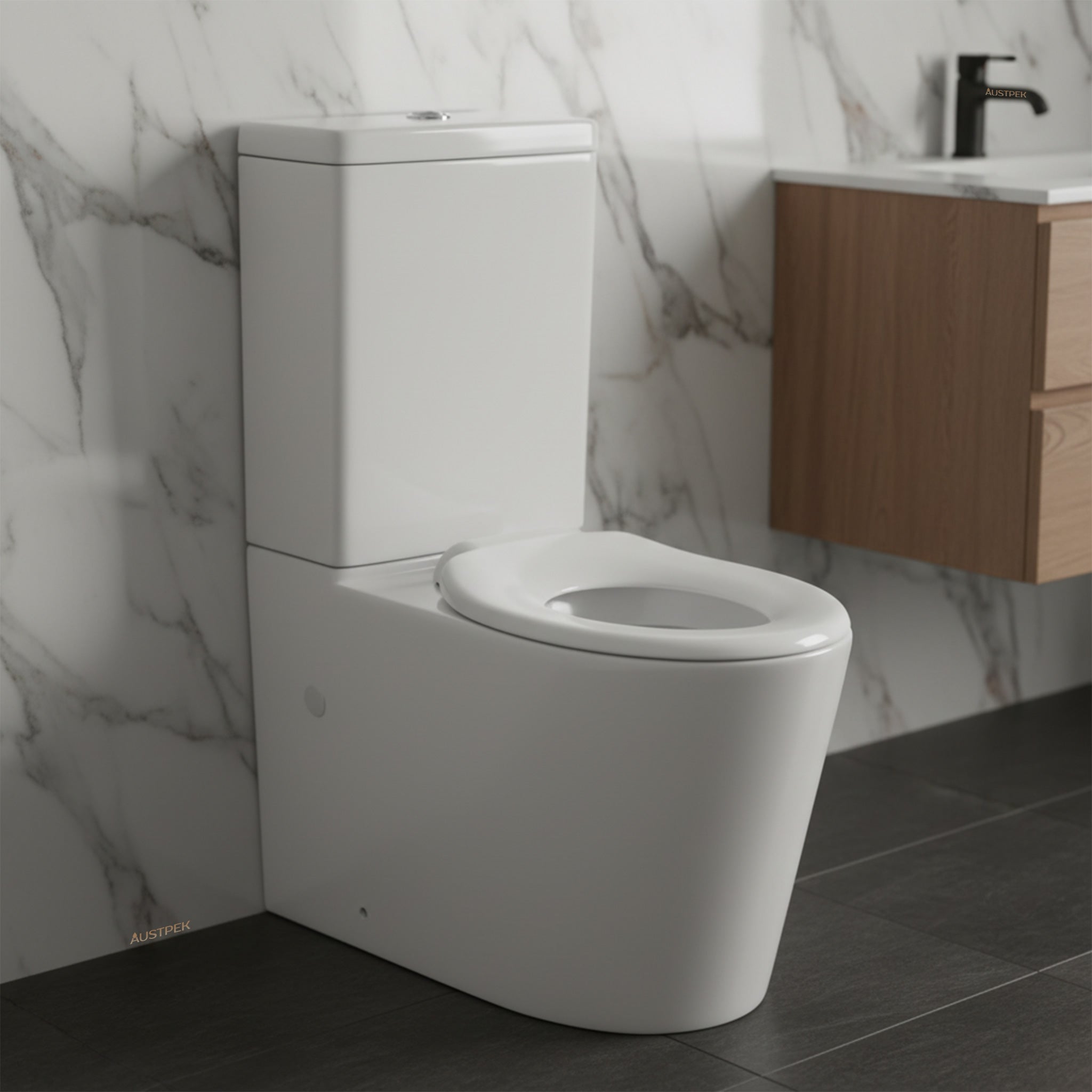 POSEIDON AVIS RIMLESS JUNIOR WALL FACED TOILET SUITE GLOSS WHITE