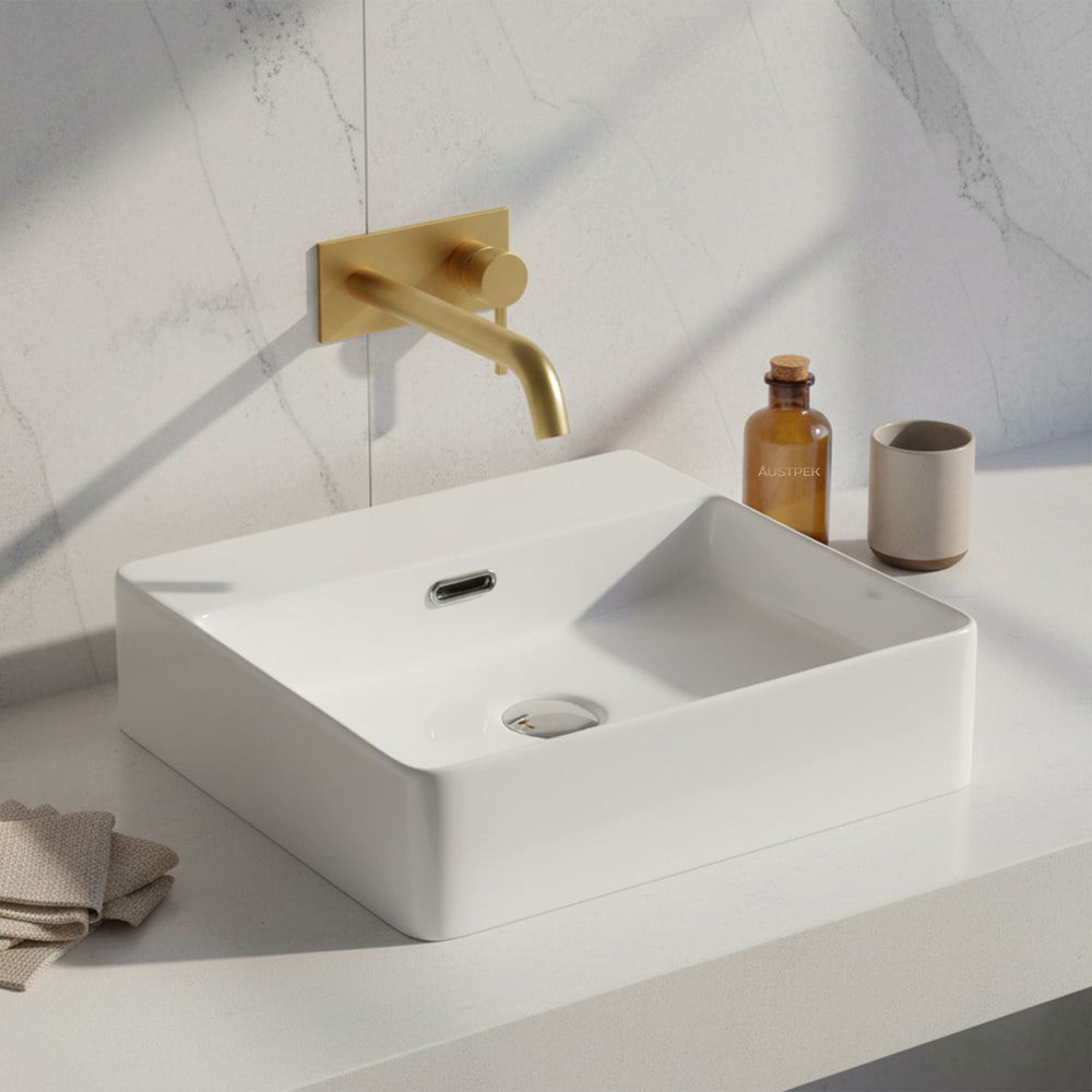 POSEIDON WALL HUNG / ABOVE COUNTER BASIN GLOSS WHITE 420MM