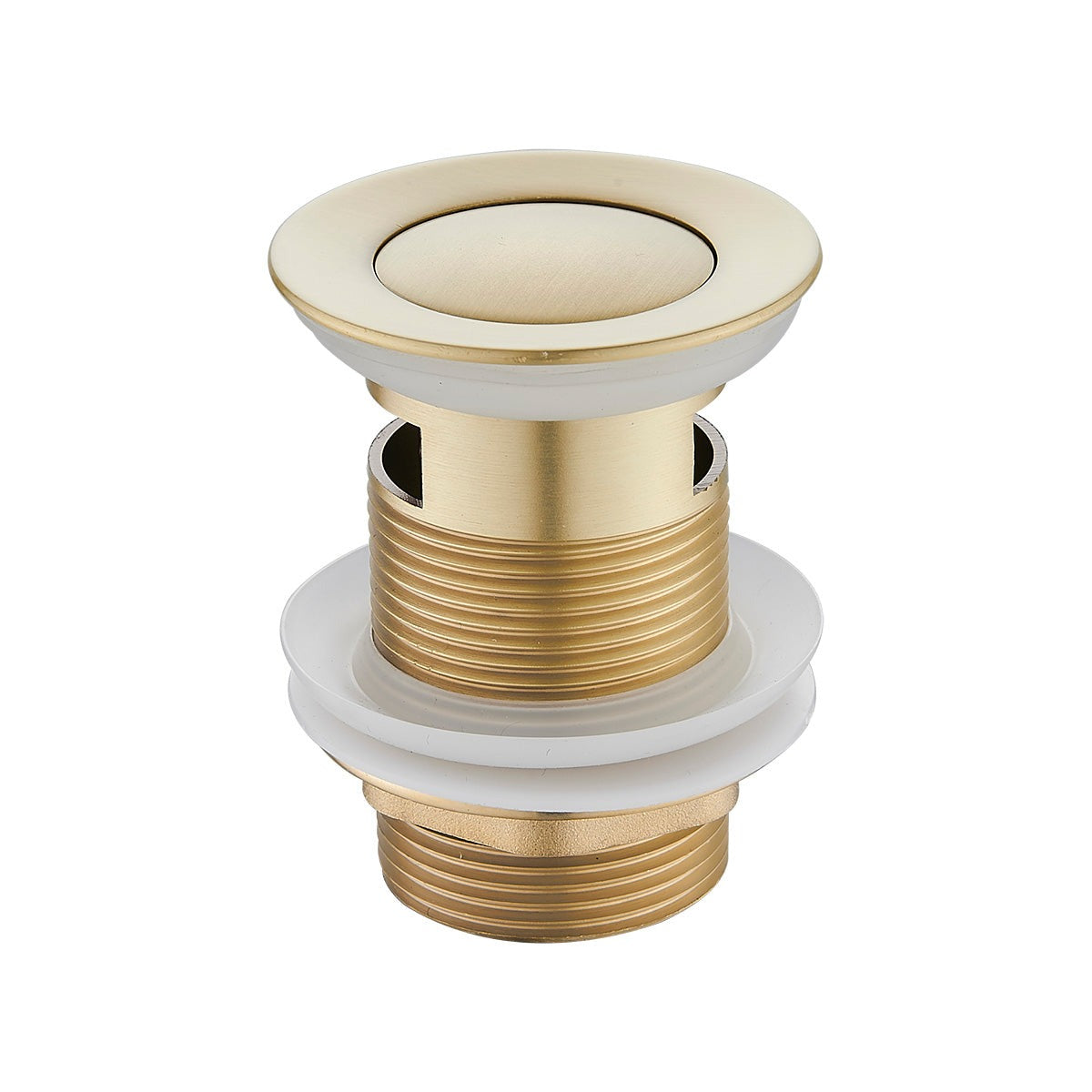 HELLYCAR PUSH PLUG WASTE WITH OVERFLOW BRUSHED GOLD 32MM