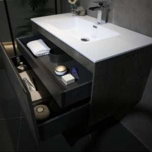 BELBAGNO PRADO MAPLE OAK 1200MM SINGLE BOWL WALL HUNG VANITY AND BASIN