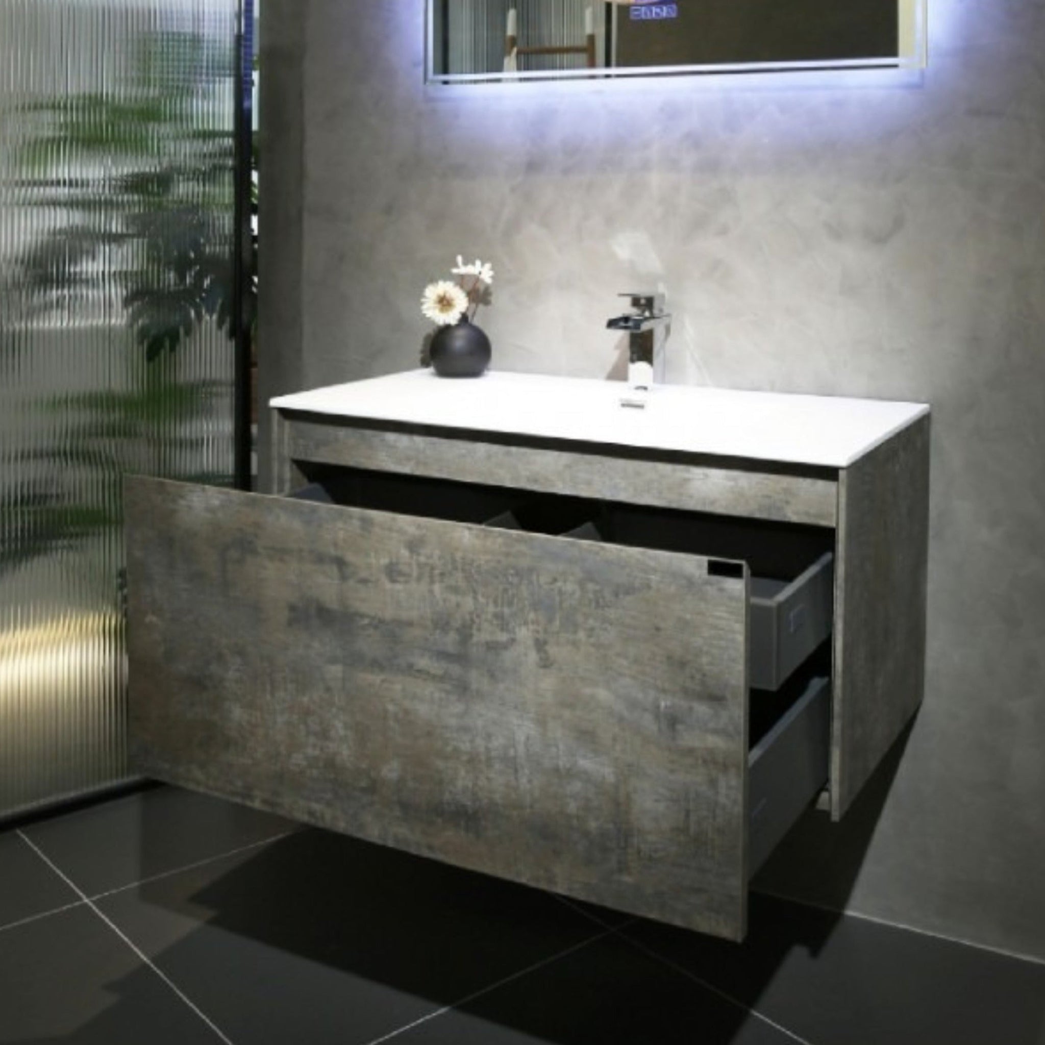 BELBAGNO PRADO MAPLE OAK 1200MM SINGLE BOWL WALL HUNG VANITY AND BASIN