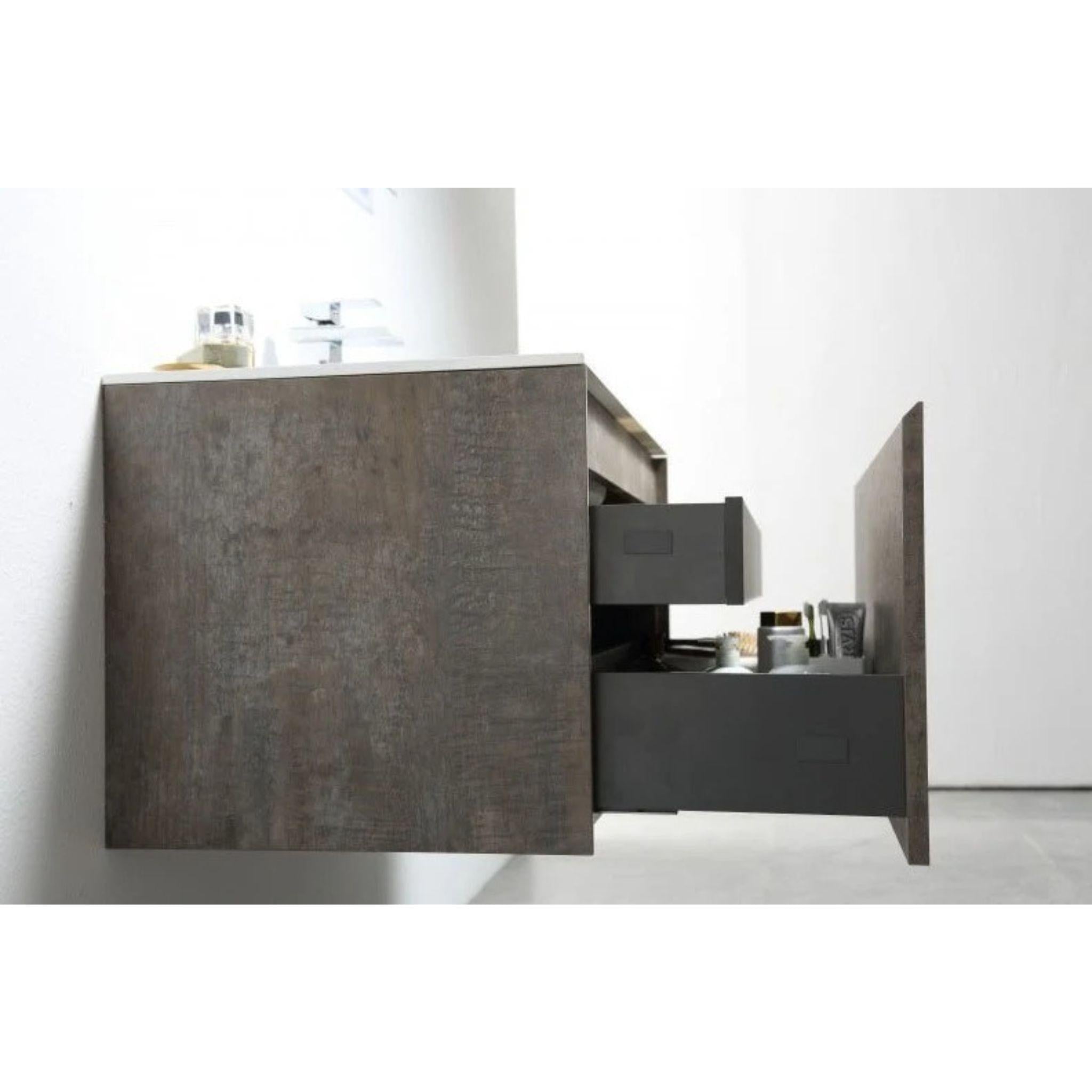 BELBAGNO PRADO MAPLE OAK 1200MM SINGLE BOWL WALL HUNG VANITY AND BASIN