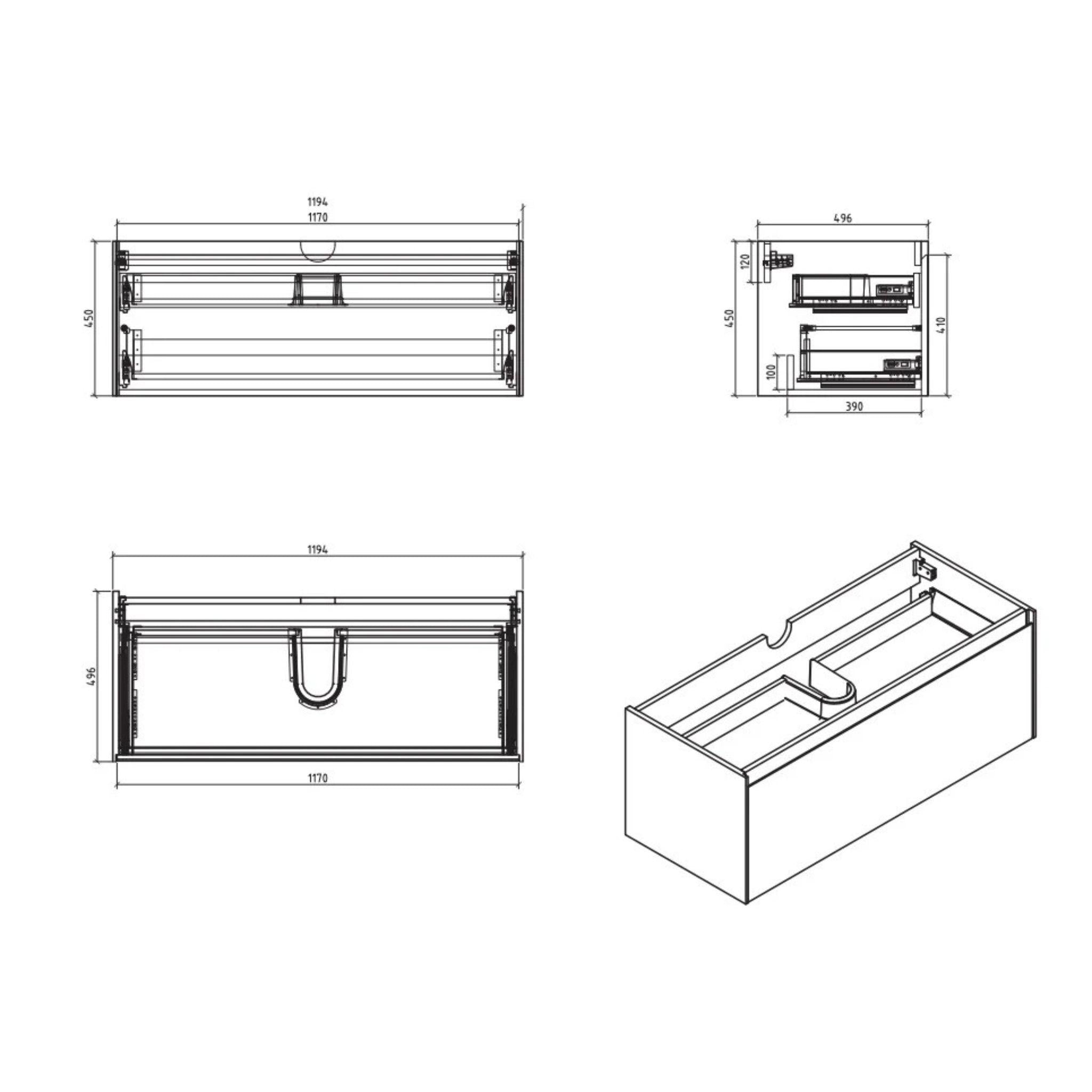 BELBAGNO PRADO MAPLE OAK 1200MM SINGLE BOWL WALL HUNG VANITY AND BASIN