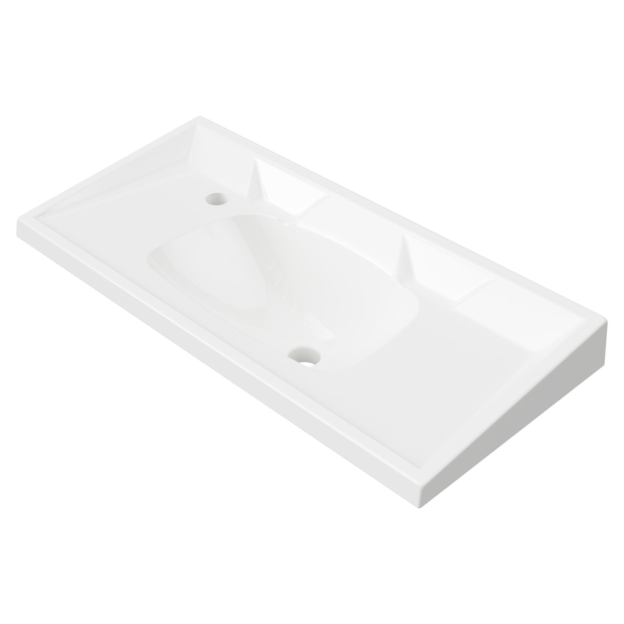 DUROCLASS PRINCE ENSUITE SINGLE BOWL INTEGRATED VANITY TOP GLOSS WHITE (AVAILABLE IN 600MM AND 750MM)