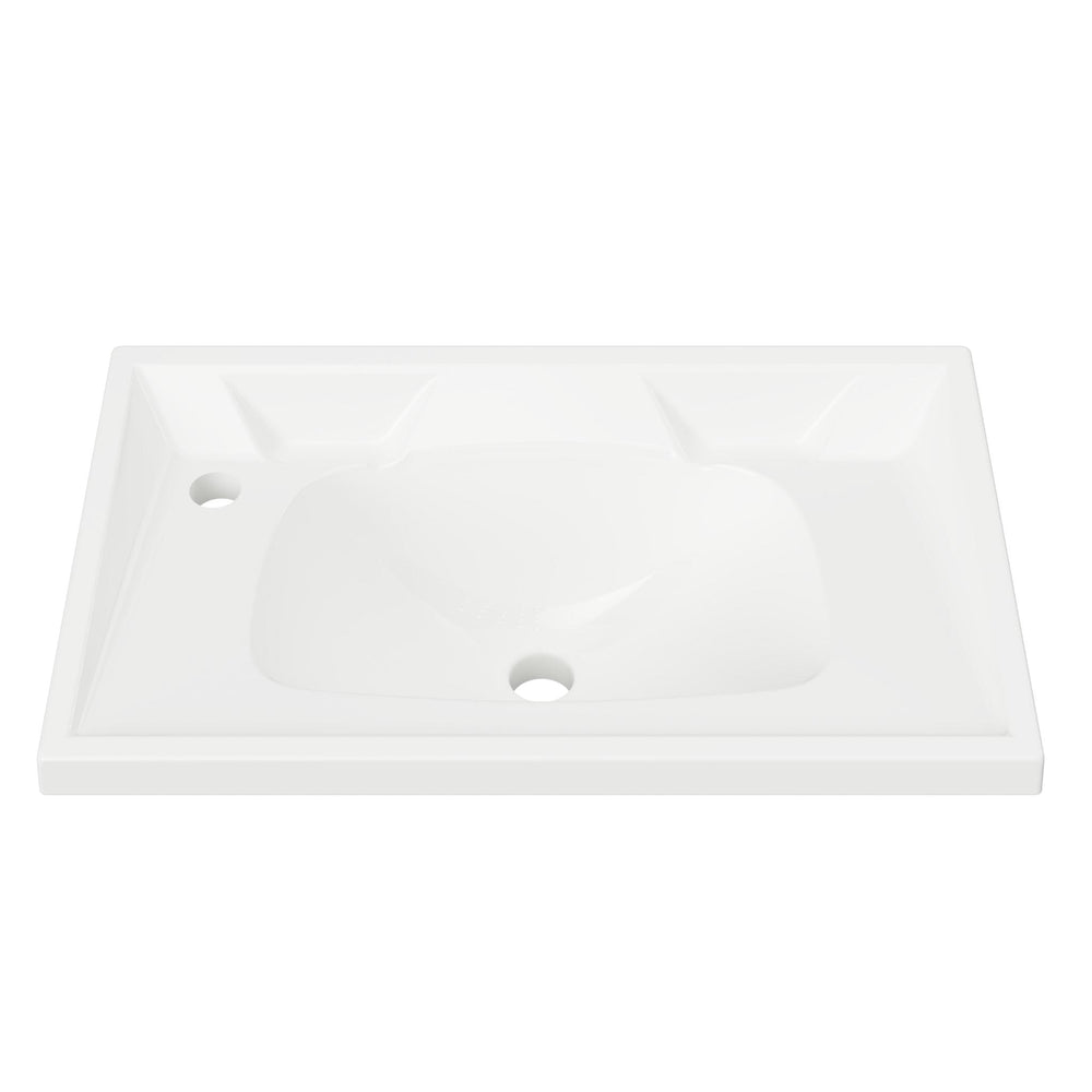 DUROCLASS PRINCE ENSUITE GLOSS WHITE SINGLE BOWL UNDERMOUNT VANITY TOP (AVAILABLE IN 600MM AND 750MM)