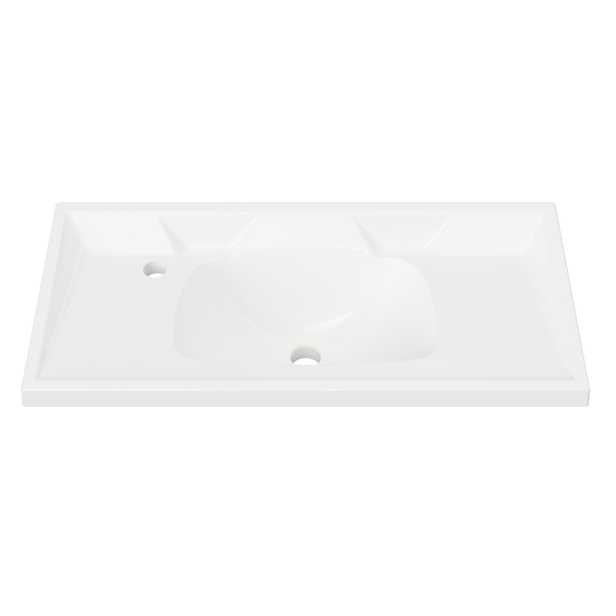 DUROCLASS PRINCE ENSUITE GLOSS WHITE SINGLE BOWL UNDERMOUNT VANITY TOP (AVAILABLE IN 600MM AND 750MM)