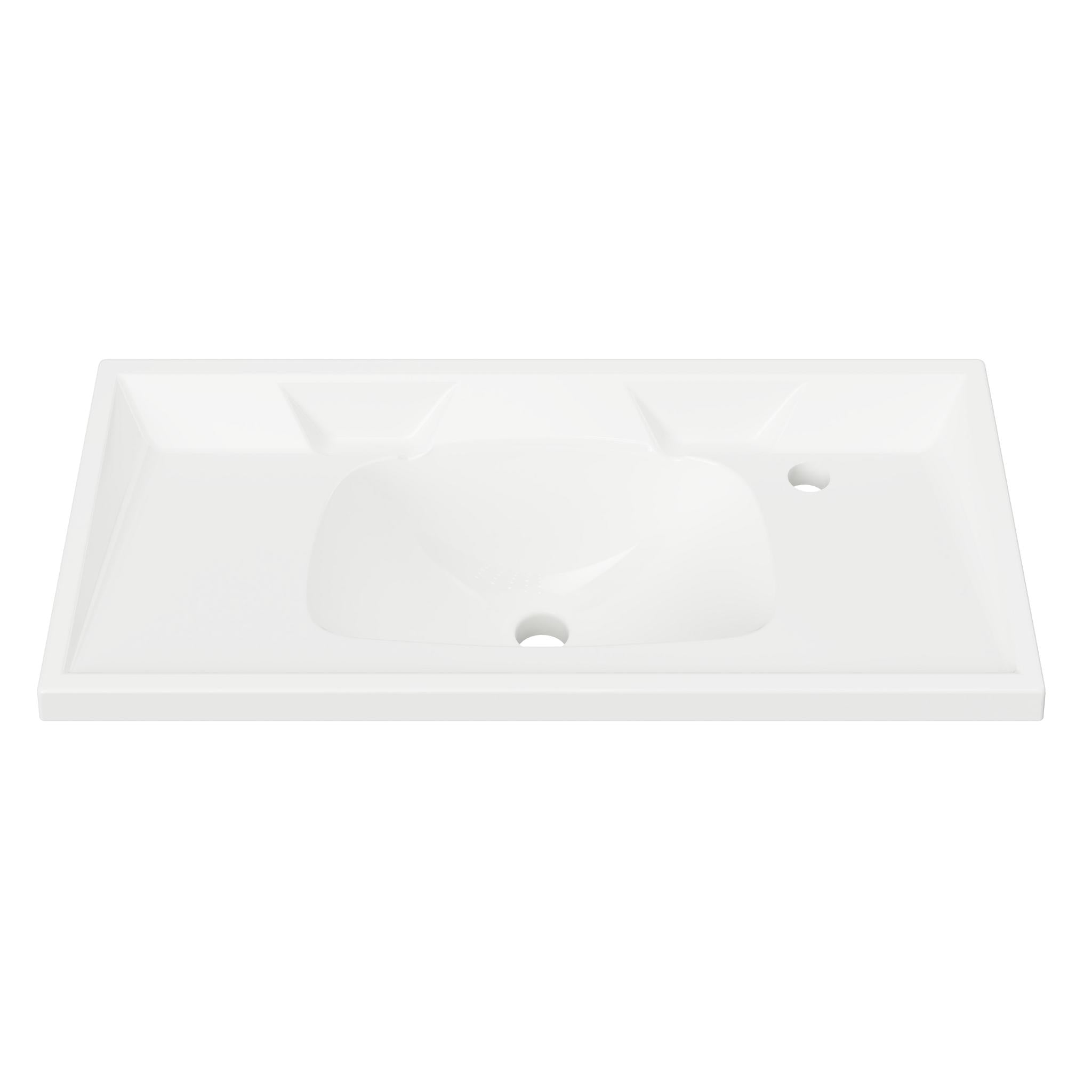DUROCLASS PRINCE ENSUITE GLOSS WHITE SINGLE BOWL UNDERMOUNT VANITY TOP (AVAILABLE IN 600MM AND 750MM)