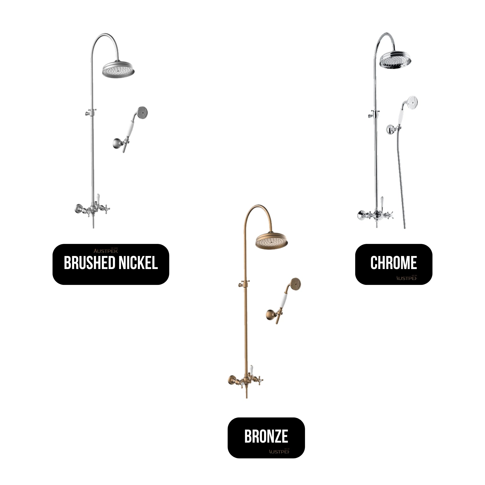 ARMANDO VICARIO PROVINCIAL OVERHEAD SHOWER WITH HAND SHOWER BRUSHED NICKEL