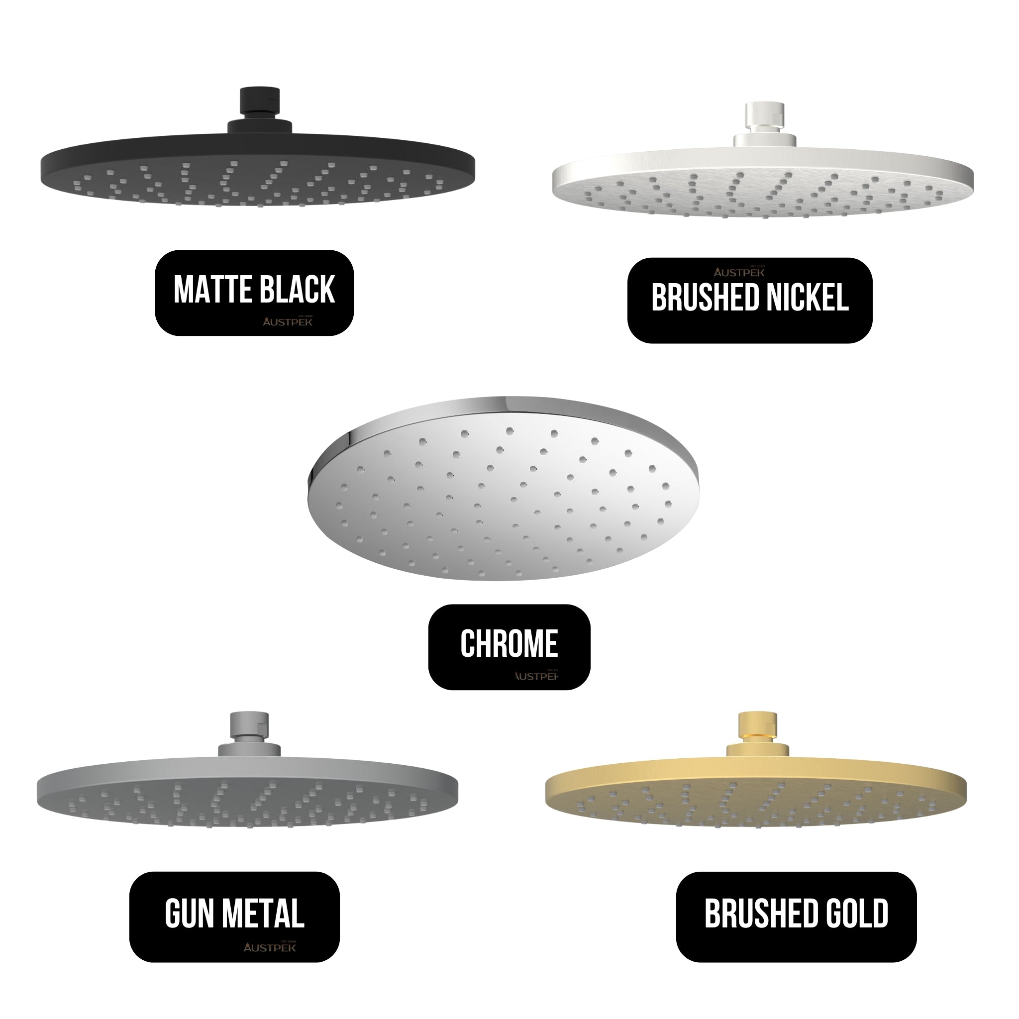 IKON OTUS SHOWER HEAD 250MM BRUSHED GOLD