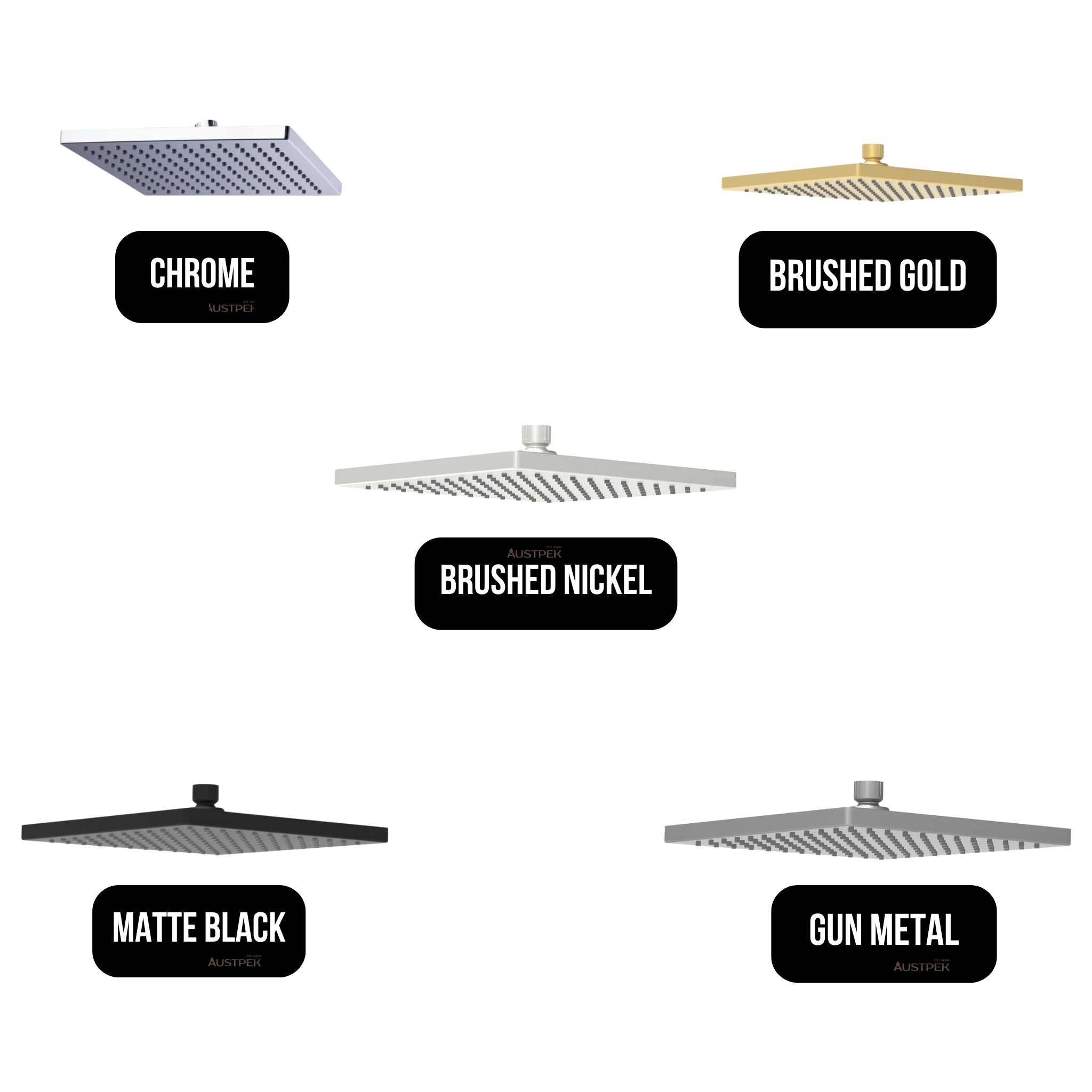 IKON ROSA SHOWER HEAD 254MM BRUSHED NICKEL