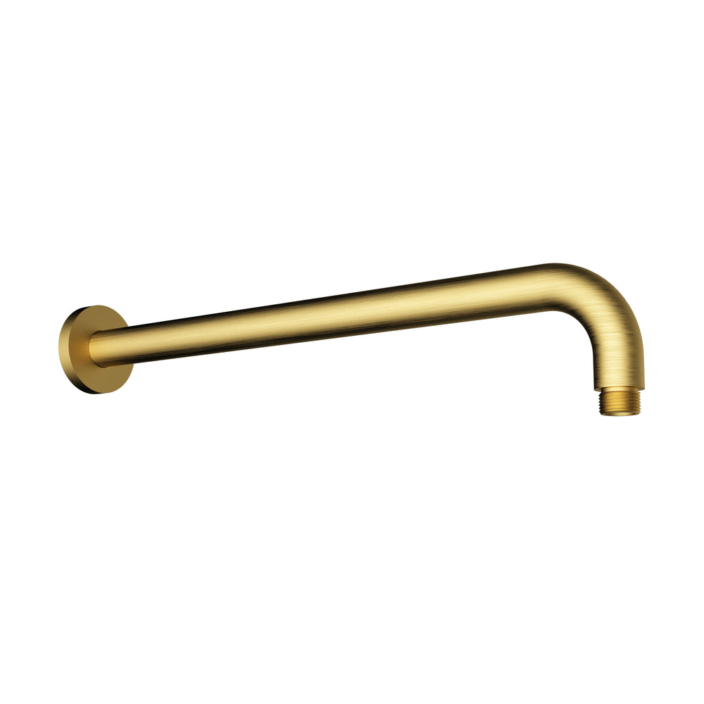 IKON ROUND HORIZONTAL SHOWER ARM 400MM BRUSHED GOLD