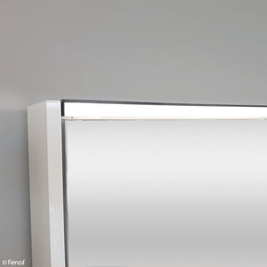 FIENZA GLOSS WHITE LED MIRROR SHAVING CABINET WITH SIDE PANELS 1200X670MM