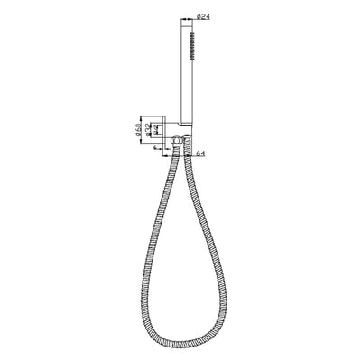 IKON TUBE HAND HELD SHOWER CHROME