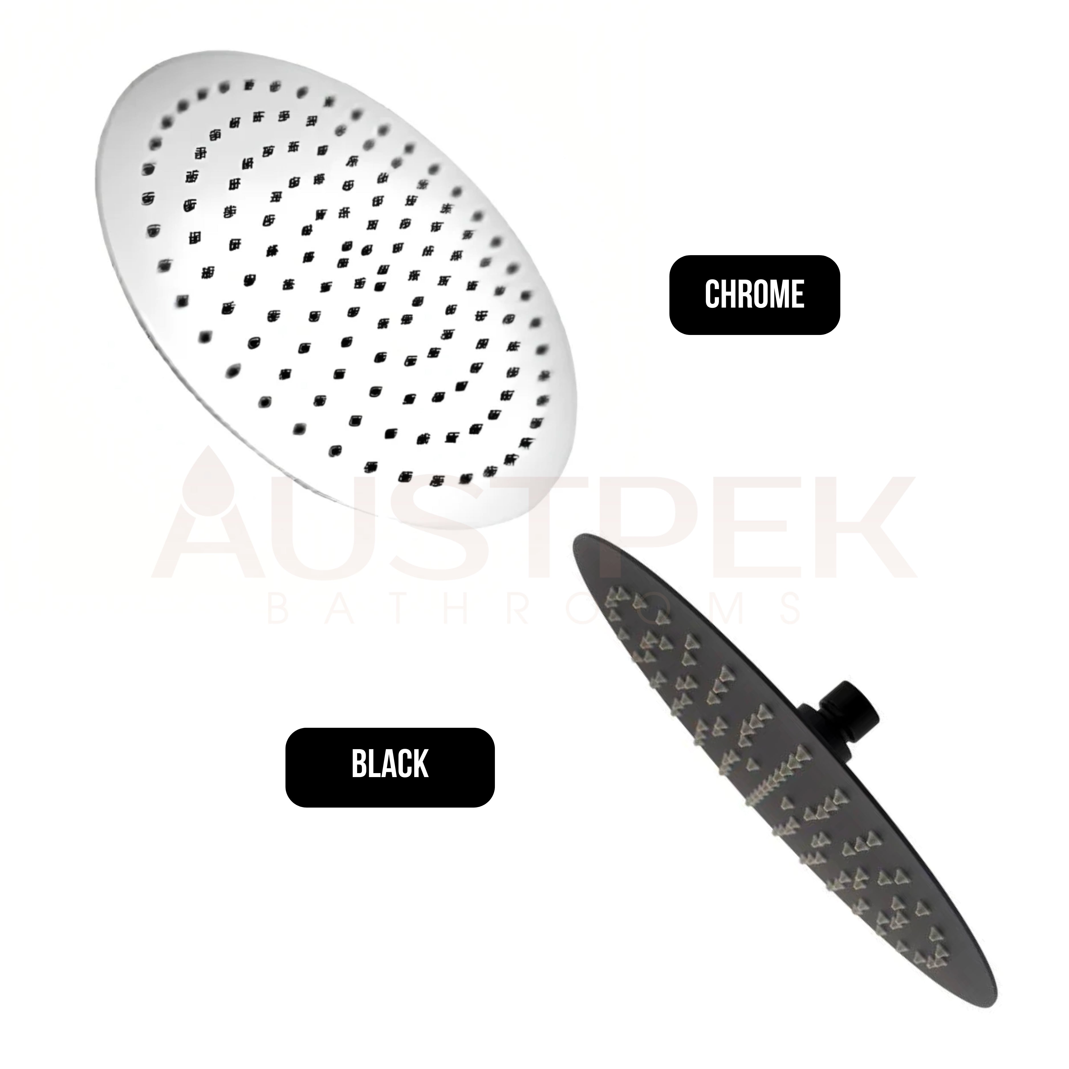 INSPIRE STAINLESS SHOWER HEAD ROUND 200MM CHROME