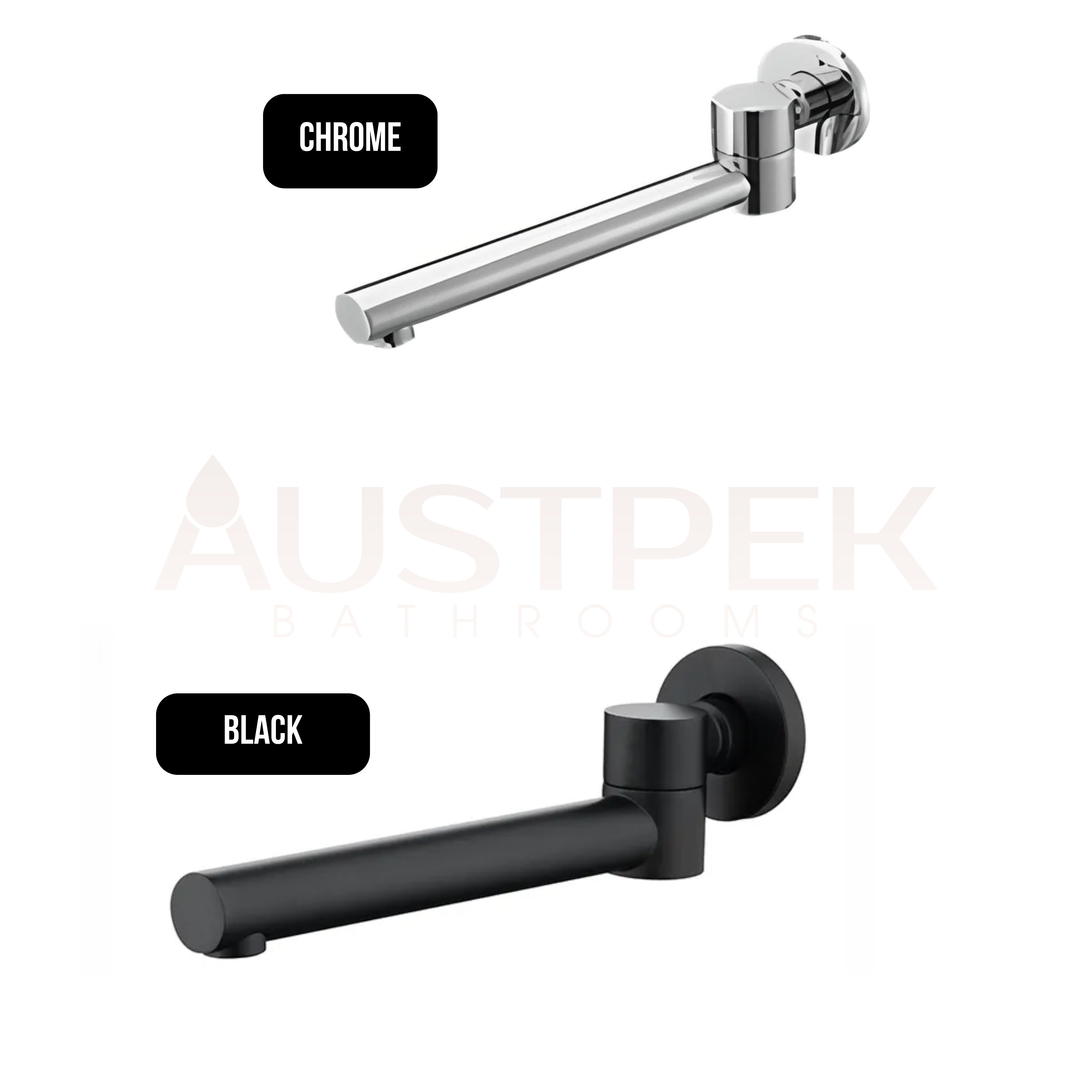 INSPIRE PAVIA SWIVEL BATH SPOUT ROUND BLACK