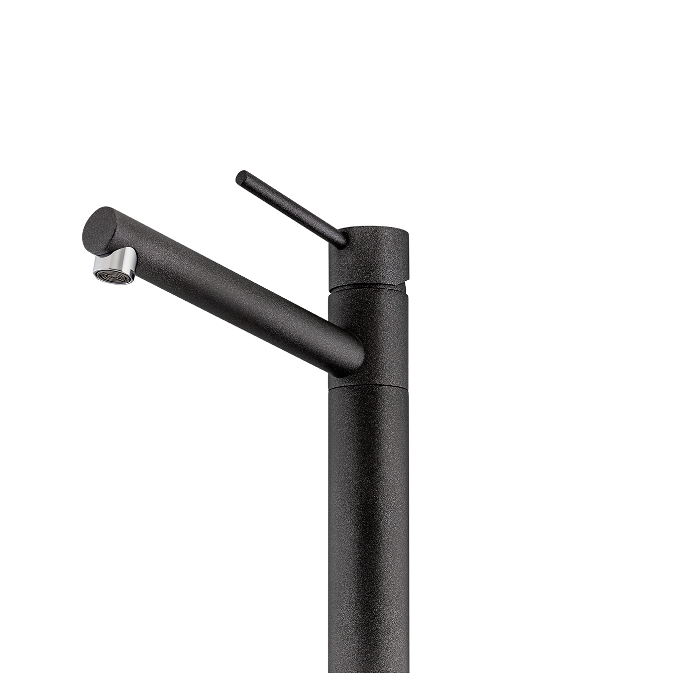 OLIVERI PEPE SWIVEL KITCHEN MIXER 302MM BLACK GRANITE