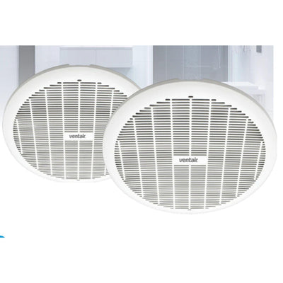 VENTAIR GYRO HIGH AIR EXTRACTION AXIAL EXHAUST FAN WHITE (AVAILABLE IN 200MM AND 250MM)
