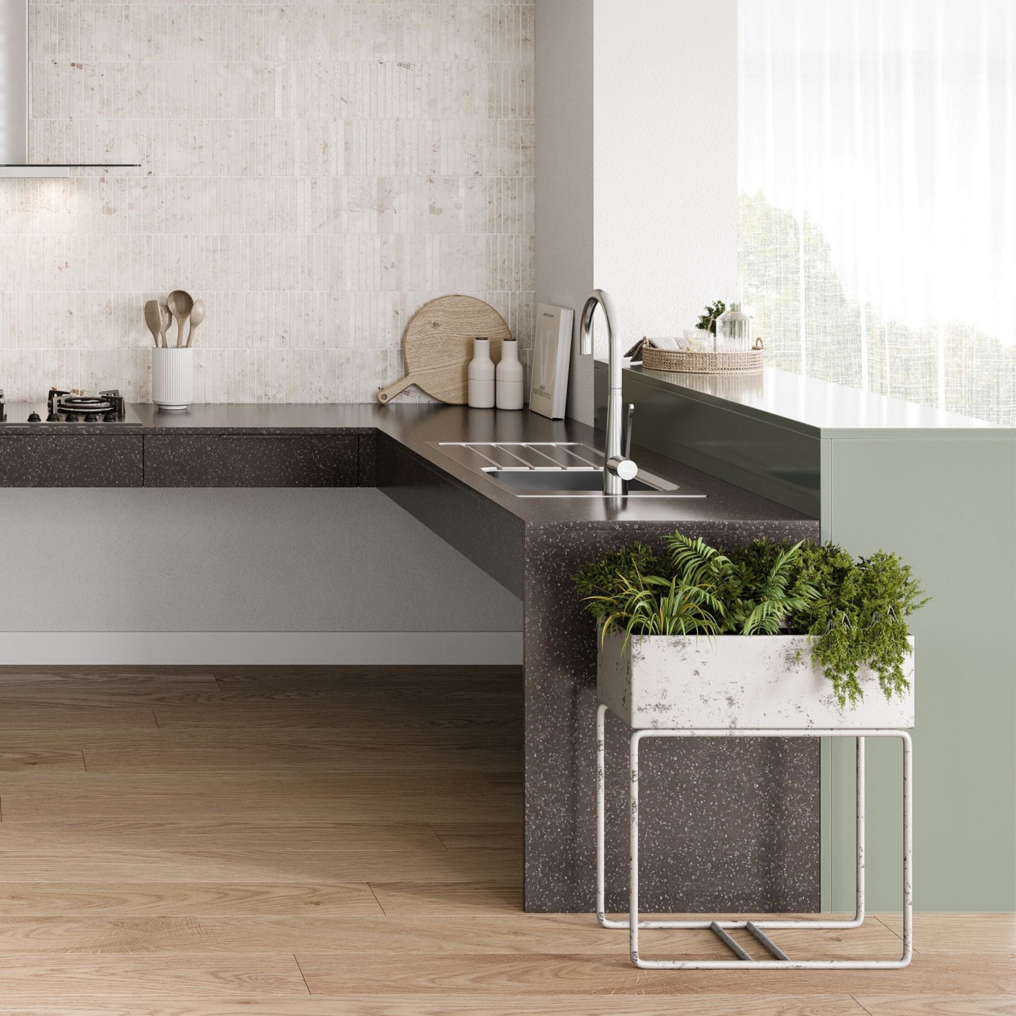 OLIVERI PURO SINGLE BOWL TOPMOUNT CARE SINK WITH DRAINER STAINLESS STEEL 900MM