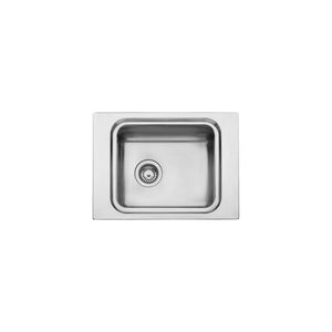 OLIVERI PURO SINGLE BOWL TOPMOUNT CARE SINK STAINLESS STEEL 580MM