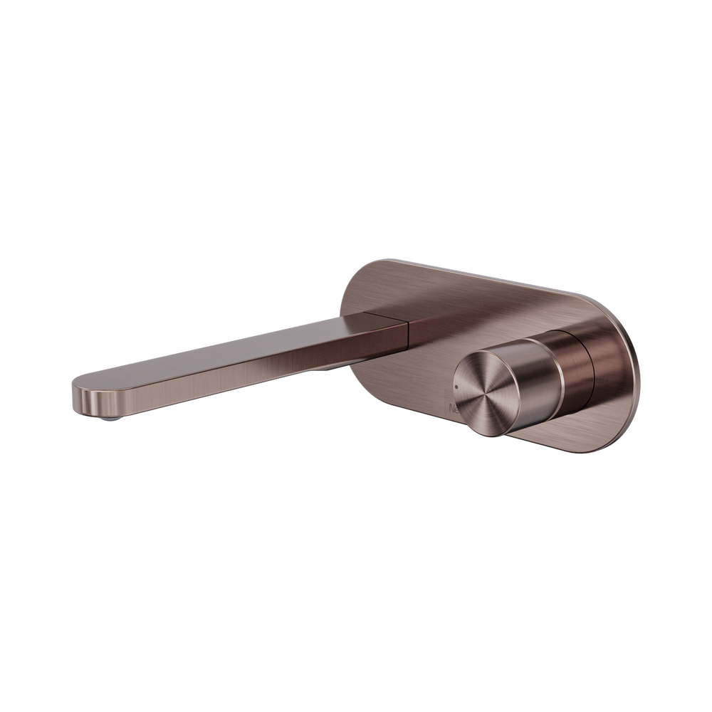 NERO PURE PROGRESSIVE WALL BASIN / BATH MIXER 200MM BRUSHED BRONZE