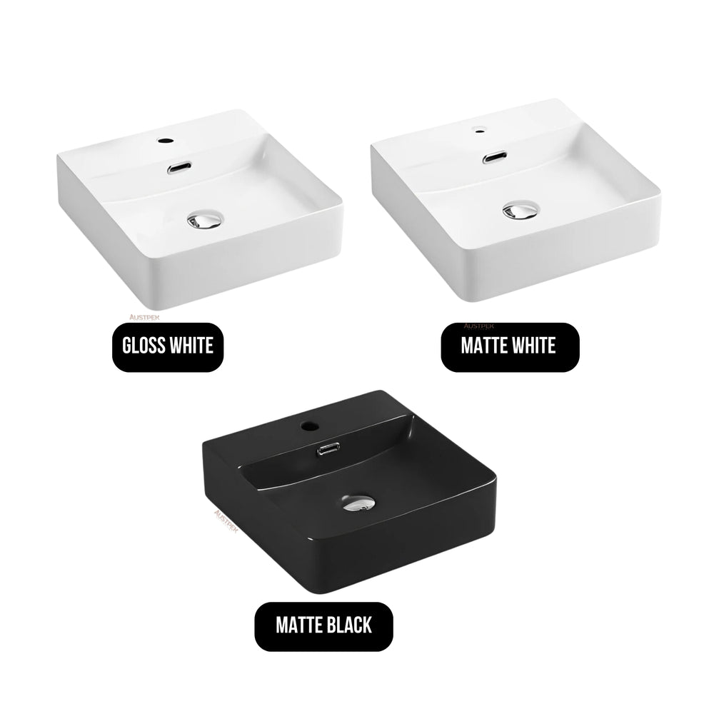 POSEIDON WALL HUNG / ABOVE COUNTER BASIN GLOSS WHITE 420MM