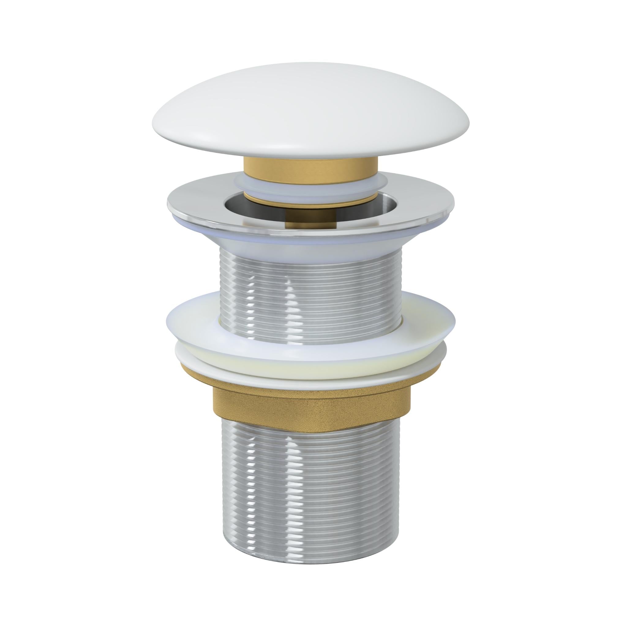 DUROCLASS POP-UP WASTE NON OVERFLOW MATTE WHITE 32MM