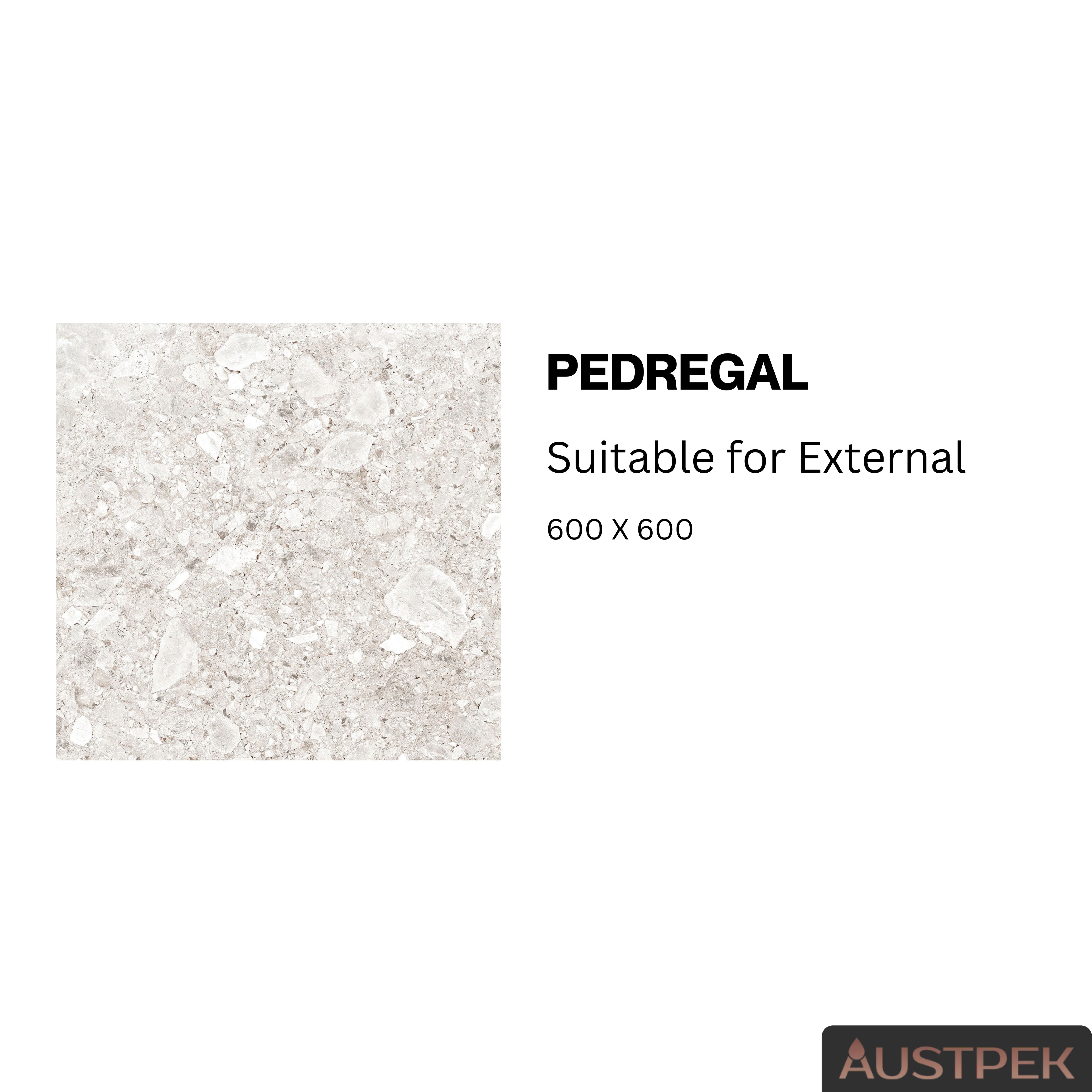 NIRO GRANITE PEDREGAL BRECCIA MATTE 600X600MM SQUARE TILE (PER BOX)