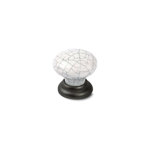 MODULR KNOB HANDLE 30MM PEWTER WHITE CRACKLE