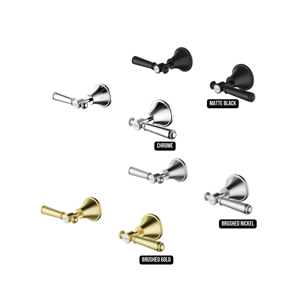 IKON CLASICO WALL TOP ASSEMBLIES BRUSHED GOLD (BRASS HANDLE)